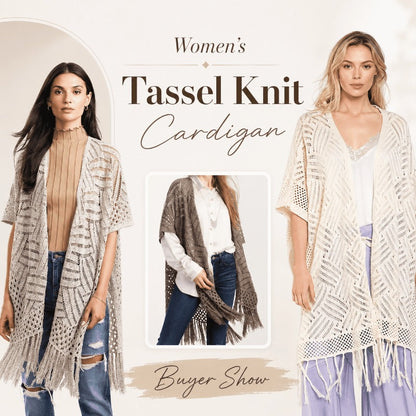 Hollow Out Tassel Knit Cardigan