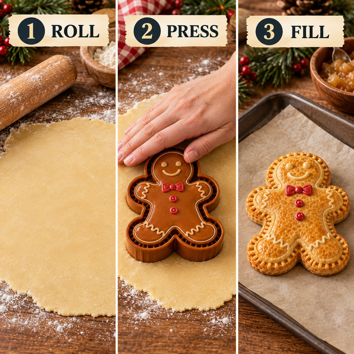 Christmas Mini Pie Mold