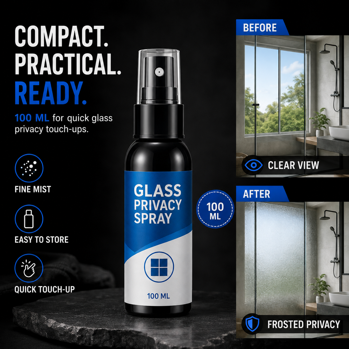 50% OFF Reflective Window Spray | One-Way Mirror Privacy Shield for Home & Car