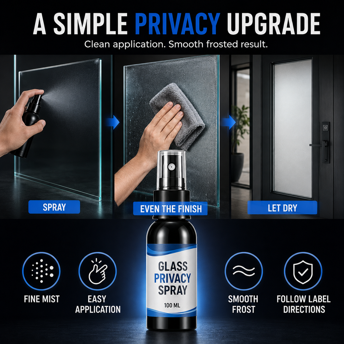 50% OFF Reflective Window Spray | One-Way Mirror Privacy Shield for Home & Car