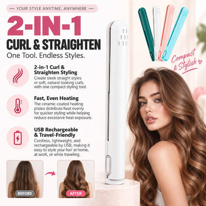 Woyuosn 2-in-1 Mini Curling Iron