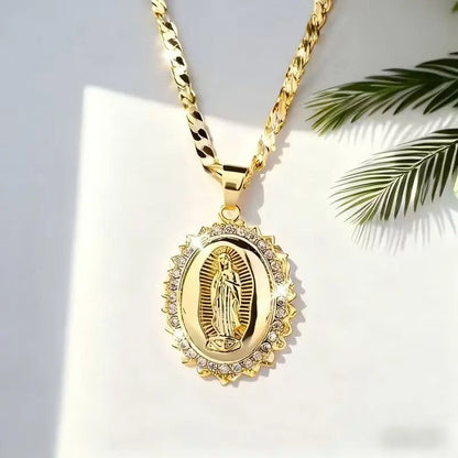 Elegant 14K Gold Virgin Necklace