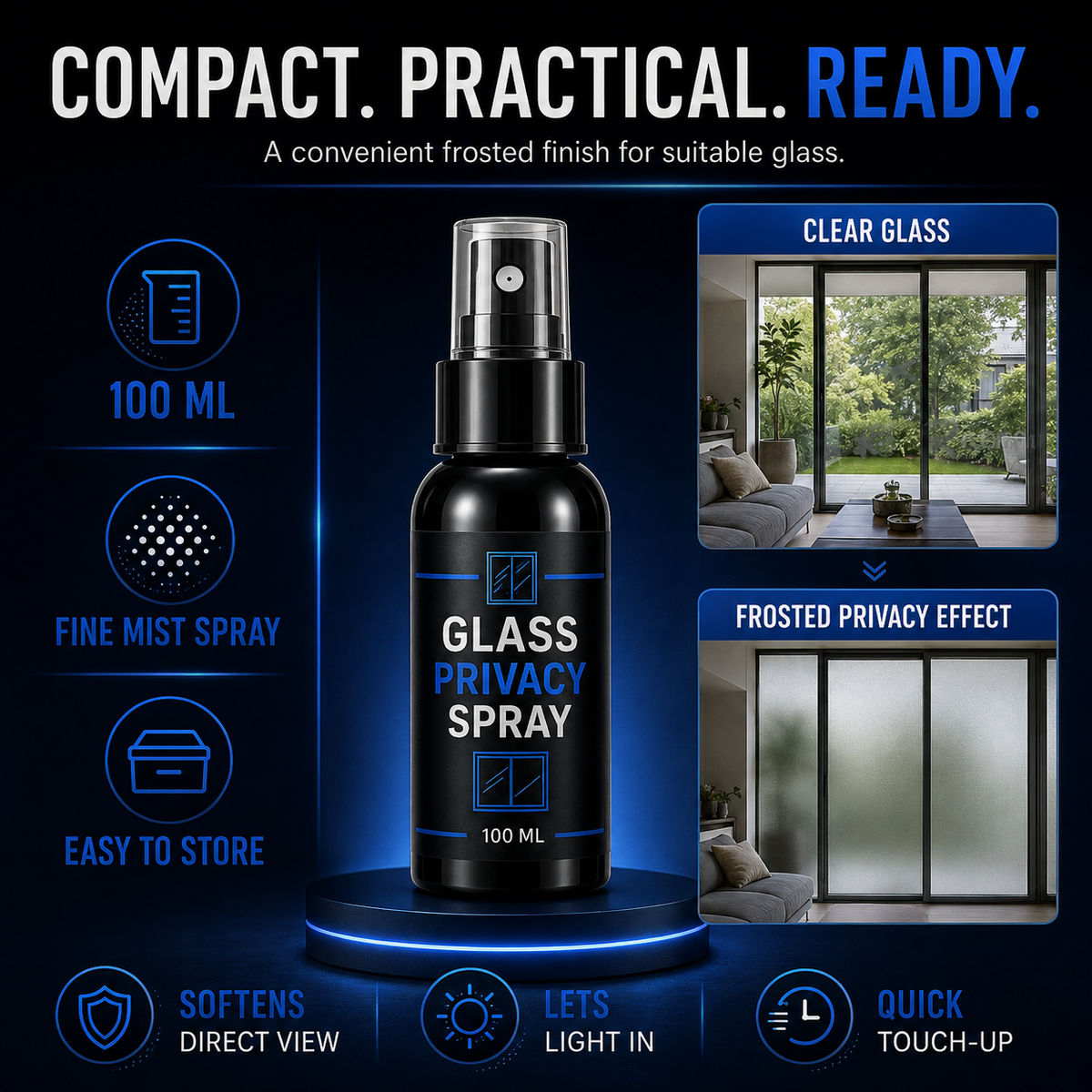 50% OFF Reflective Window Spray | One-Way Mirror Privacy Shield for Home & Car