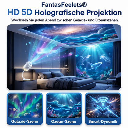 FantasFeelets® Nachtlicht-Projektor – Intelligenter holografischer Sternprojektor🐦‍🔥
