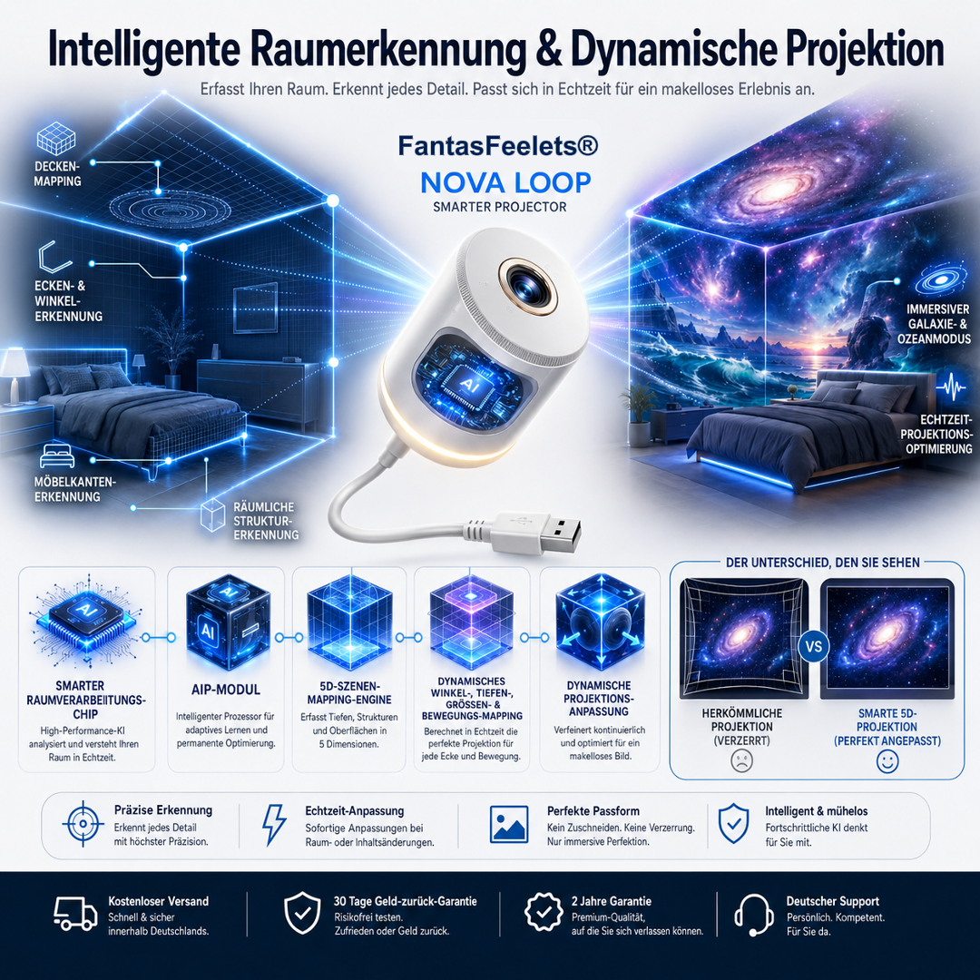 FantasFeelets® Nachtlicht-Projektor – Intelligenter holografischer Sternprojektor🐦‍🔥