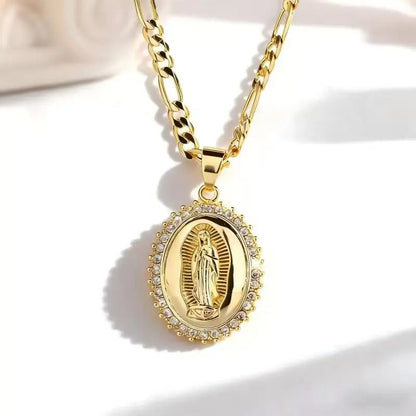 Elegant 14K Gold Virgin Necklace
