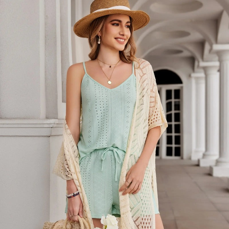Hollow Out Tassel Knit Cardigan