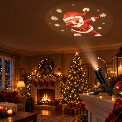 USB Christmas Projector Light — 6 or 10 Festive Scenes