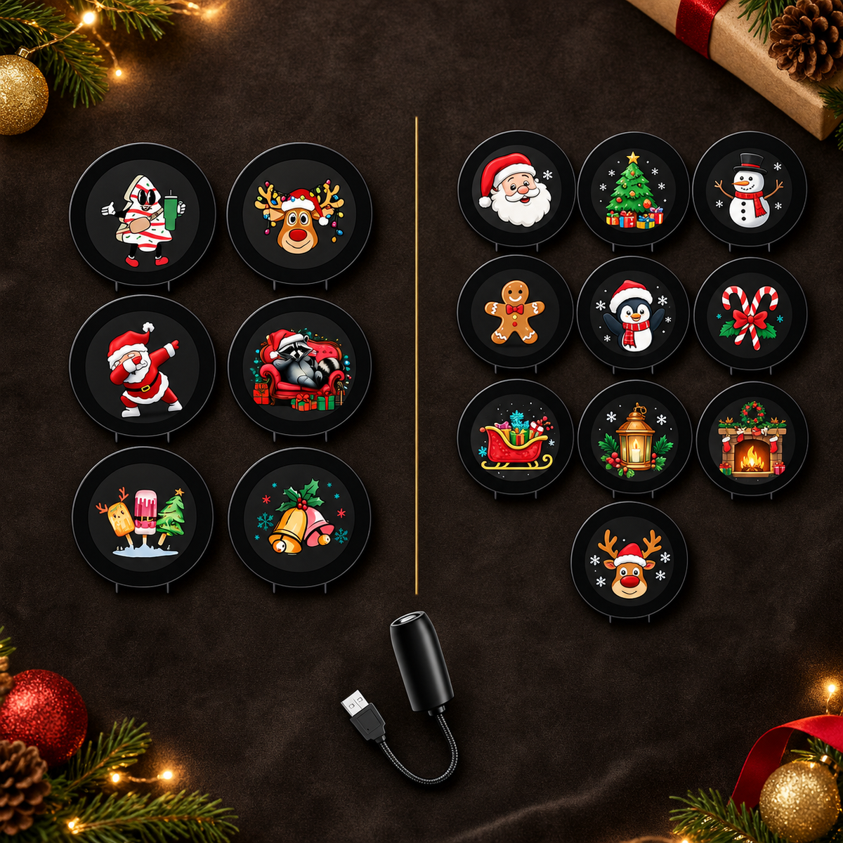 USB Christmas Projector Light — 6 or 10 Festive Scenes