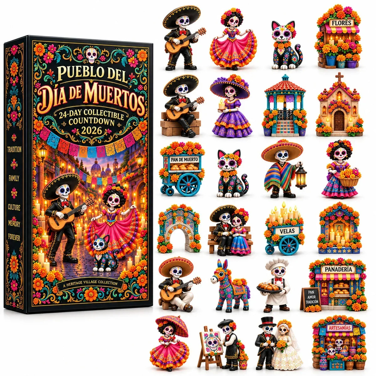Alternate overview of the 24-day miniature countdown collection