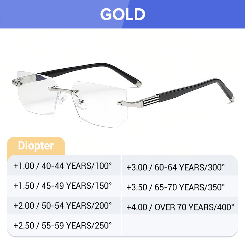 ✨Sapphire high hardness✨Anti blue progressive Far And Near Dual-Use Reading Glasses