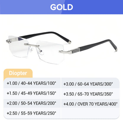 ✨Sapphire high hardness✨Anti blue progressive Far And Near Dual-Use Reading Glasses