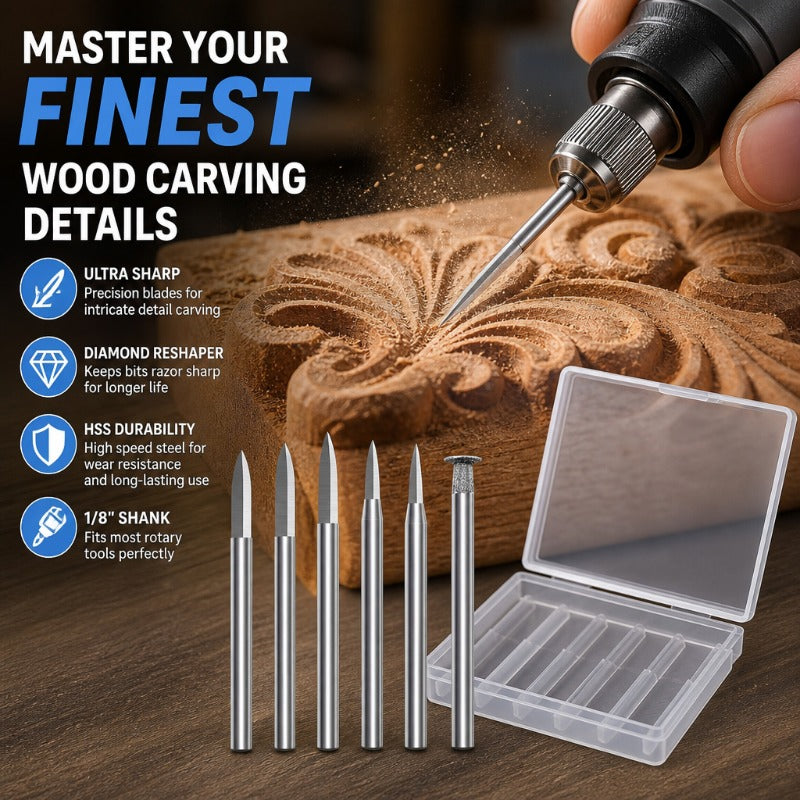 Detail Wood Carving Burr Set