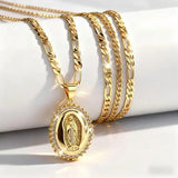 Elegant 14K Gold Virgin Necklace
