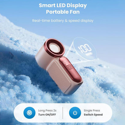 ❄️ Turbo Handheld Fan – 16900 RPM, 6 speeds, LED display