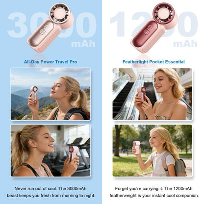 ❄️ Turbo Handheld Fan – 16900 RPM, 6 speeds, LED display