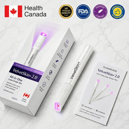🔥 NEW 2026 GEN 2 Update☂Fantasfeelets® VelvetSkin+Series ⚔️All-in-One Laser Eraser Pen🖊️ (🔬Powered by CO₂ laser technology – effectively removes moles, warts, skin tags, pigmentation spots, and other skin imperfections)