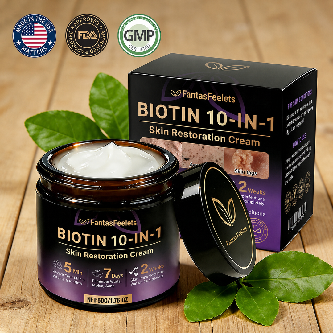 Made and Shipped from USA ✨FantasFeelets® Biotin 10-in-1 Skin Restoration Cream 🍀