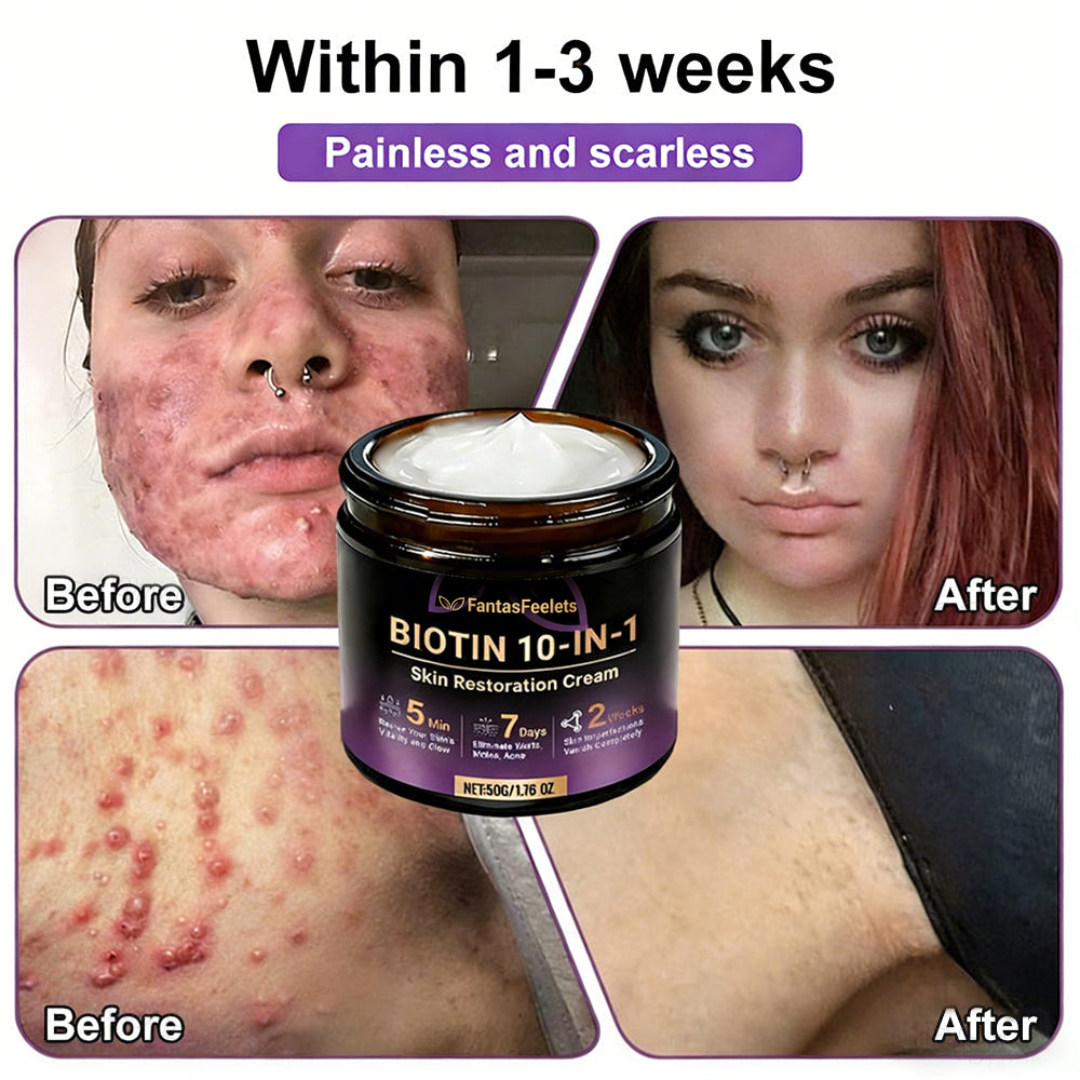 Made and Shipped from USA ✨FantasFeelets® Biotin 10-in-1 Skin Restoration Cream 🍀