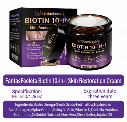 Made and Shipped from USA ✨FantasFeelets® Biotin 10-in-1 Skin Restoration Cream 🍀