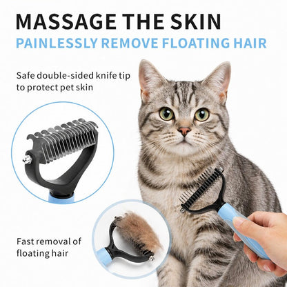 Dual-Sided Pet Grooming Tool