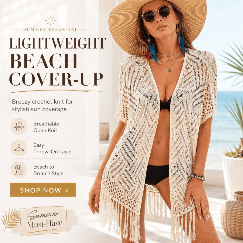 Hollow Out Tassel Knit Cardigan