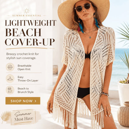 Hollow Out Tassel Knit Cardigan