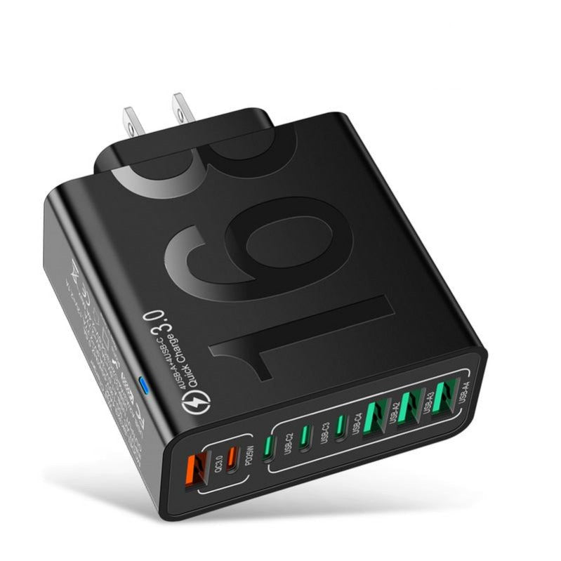 168W GaN USB Fast Charger 8-Port Power Hub for USB-C&A