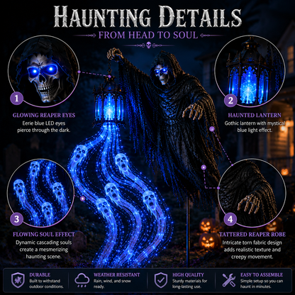 💀Today 49% OFF✨Halloween Soul Harvester Animated Garden Light🏚️