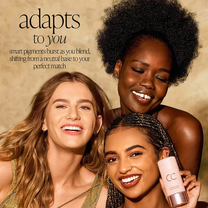 Summer skin essentials - CC color-correcting tinted serum + creaseless SPF 30 mineral setting powder