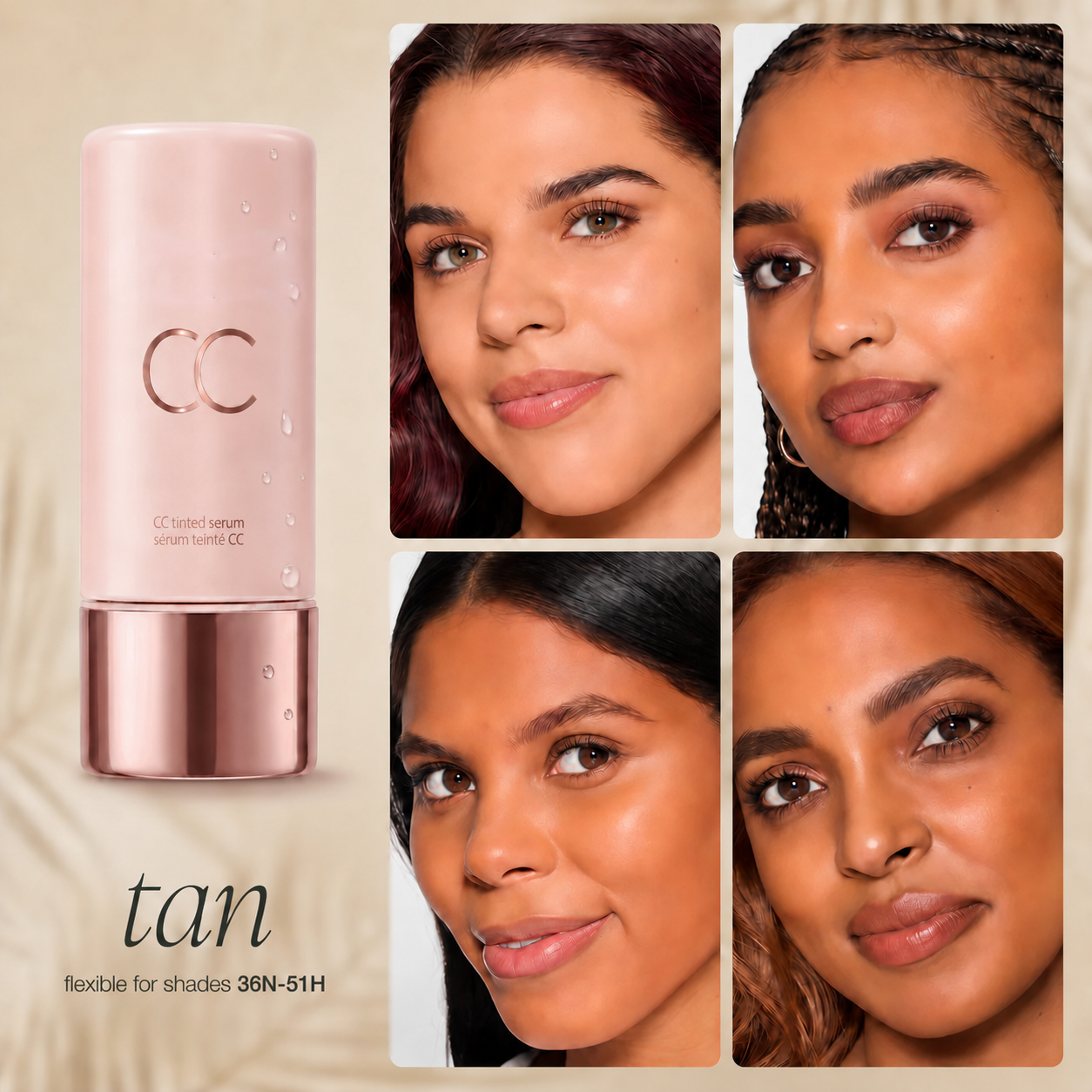 Summer skin essentials - CC color-correcting tinted serum + creaseless SPF 30 mineral setting powder