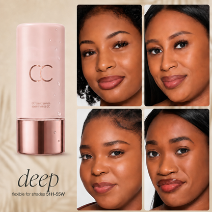 Summer skin essentials - CC color-correcting tinted serum + creaseless SPF 30 mineral setting powder