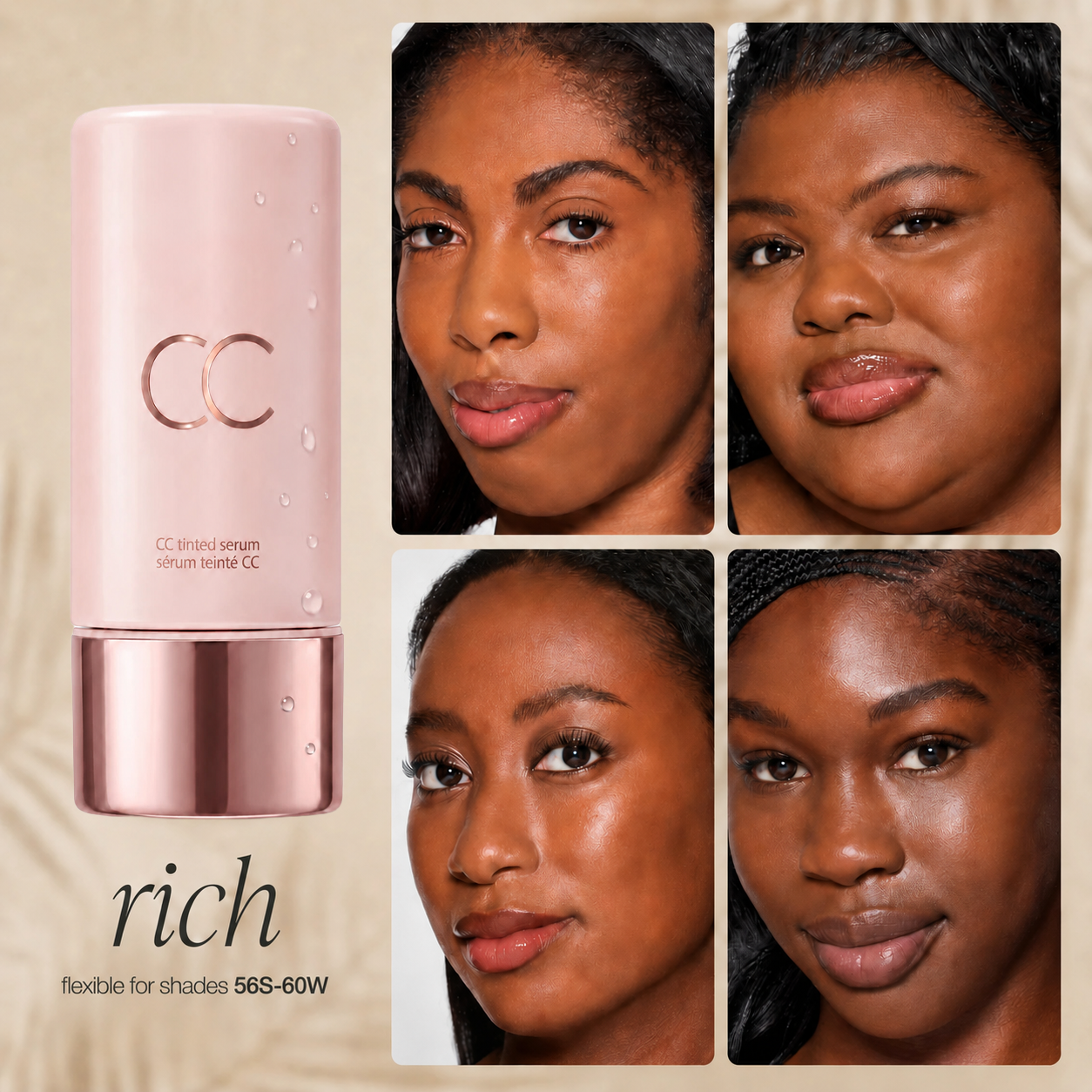 Summer skin essentials - CC color-correcting tinted serum + creaseless SPF 30 mineral setting powder