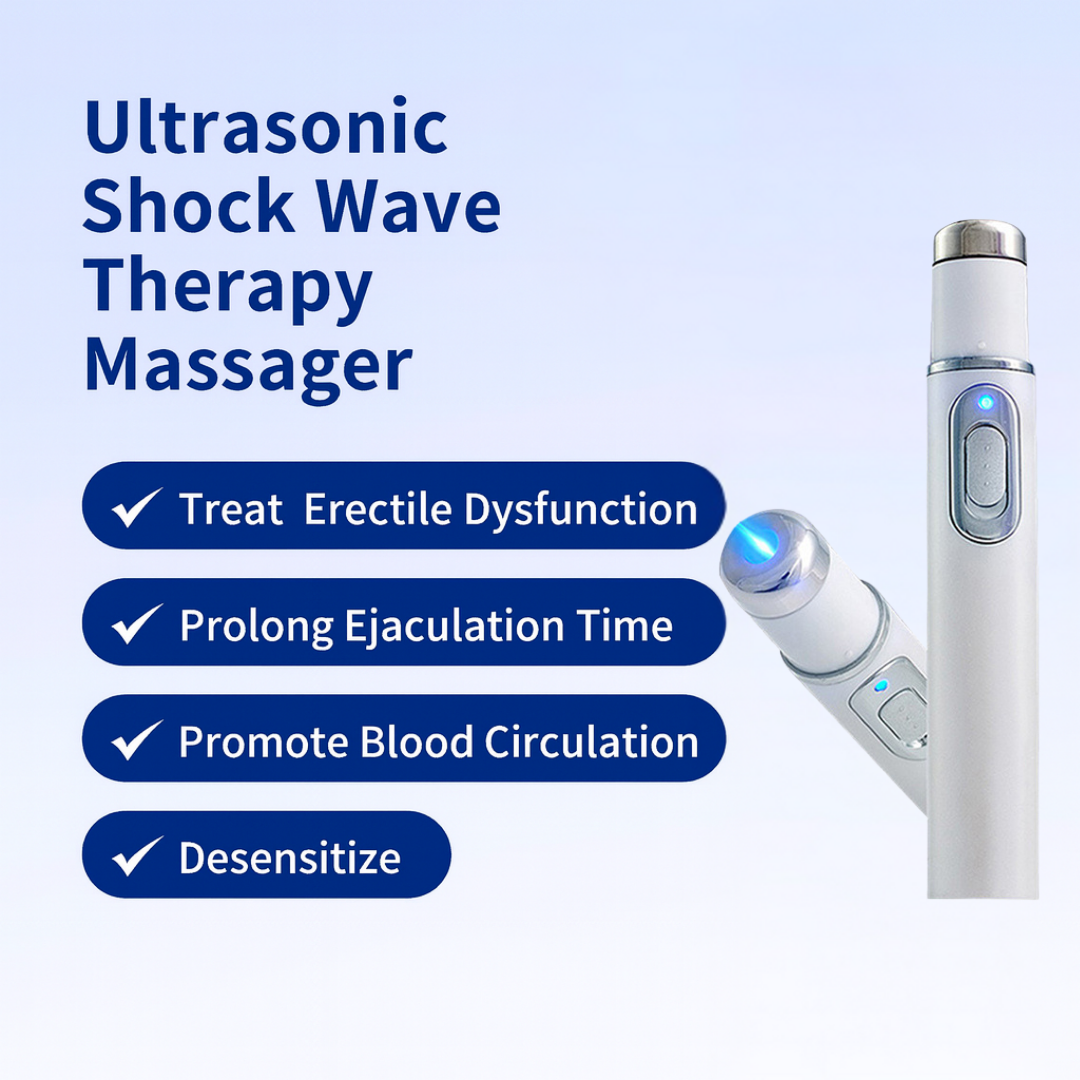 Advanced sonic shock therapy can restore the health of body tissues, enhance men's self-confidence, and relieve muscle pain, joint stiffness, and tendon discomfort.