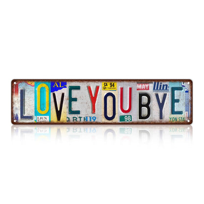 Vintage License Plate Sign