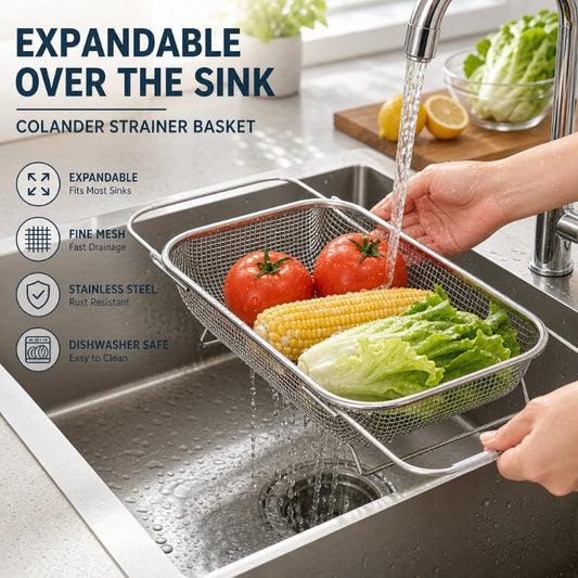 Expandable Over-Sink Colander