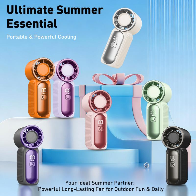 ❄️ Turbo Handheld Fan – 16900 RPM, 6 speeds, LED display
