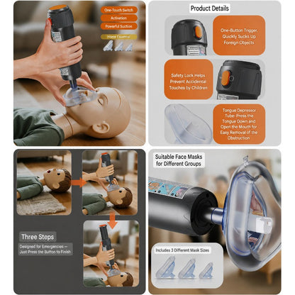One-Button Anti-Choking Emergency Rescue Kit