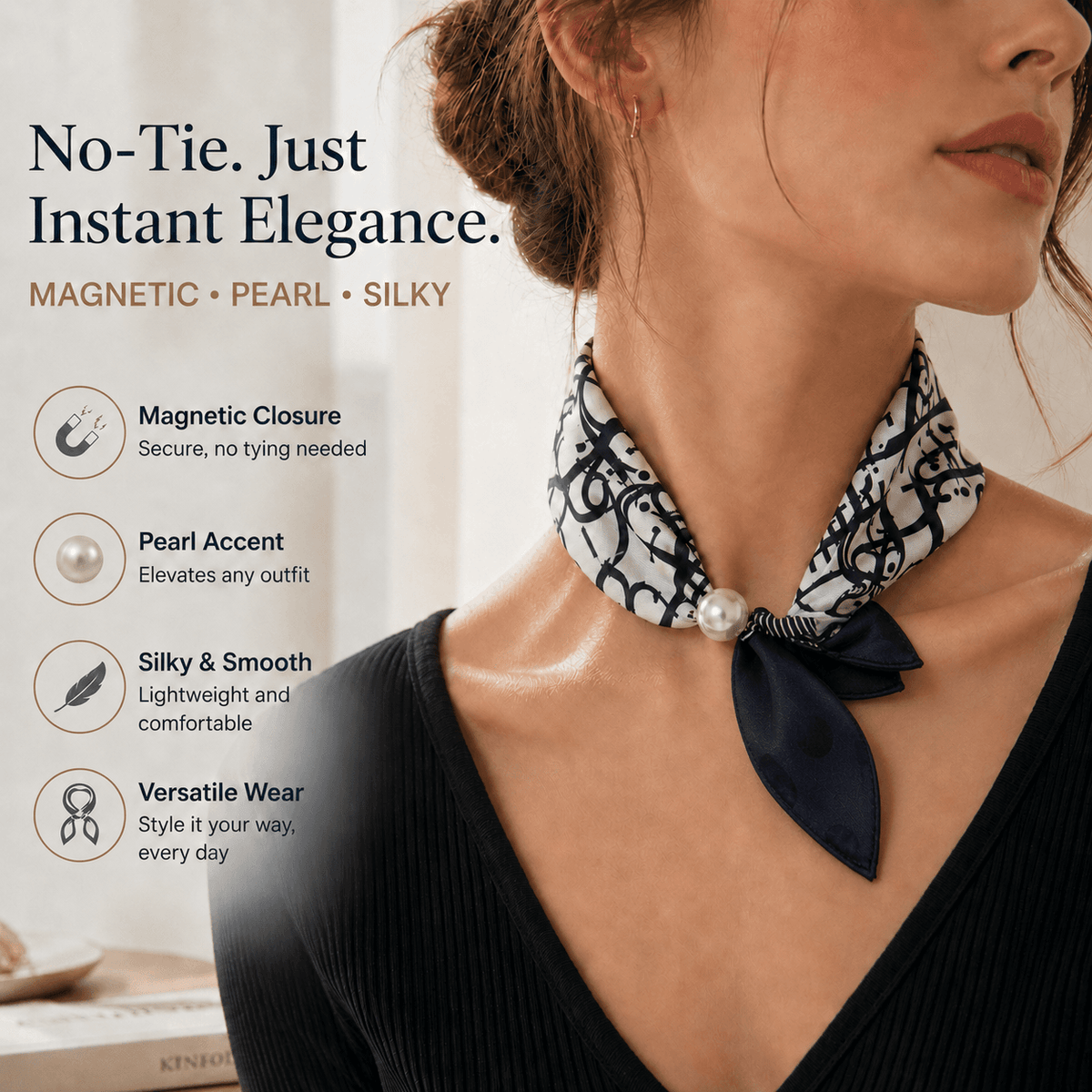 Elegant No-Tie Satin Scarf