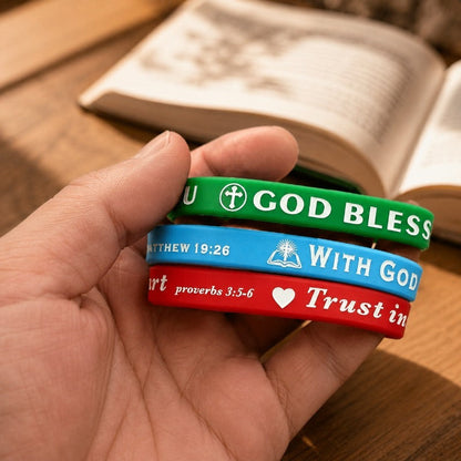 Inspirational Faith Silicone Wristbands