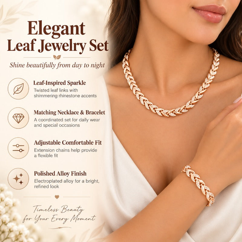 Elegant Crystal Chain Jewelry Set