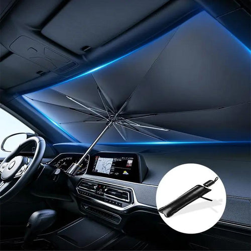 Portable Car Windshield Sunshade, Foldable Windshield Sun Umbrella, Car Exterior Accessory, Car Windshield Cooling Umbrella for Daily Use