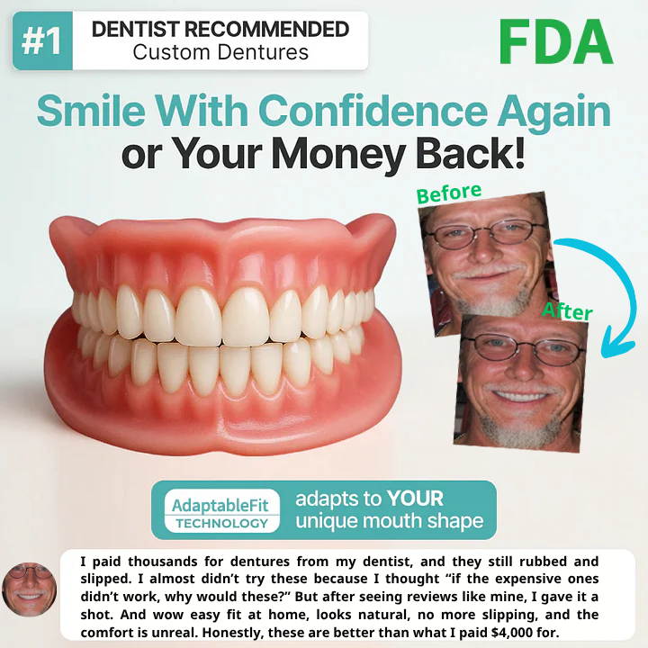 🌎Ends Today: 70% OFF! Medical Full Denture with Strong Suction