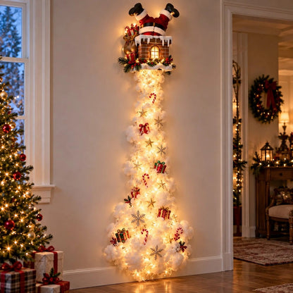 Santa Chimney Christmas Magic Trail Wall Light