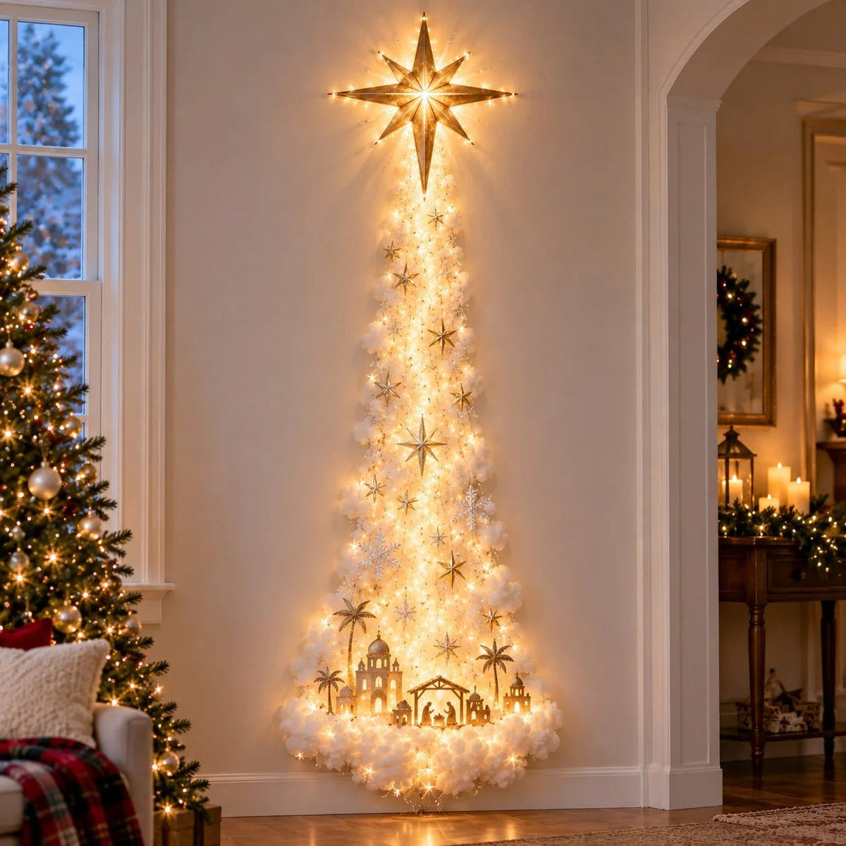 Bethlehem Star Christmas Magic Trail Wall Light