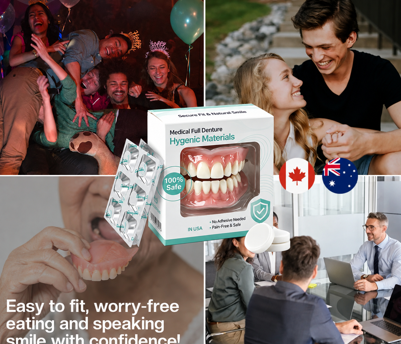 🦷Medical Full Denture with Strong Suction ✅ Made and Shipped from the（USA）